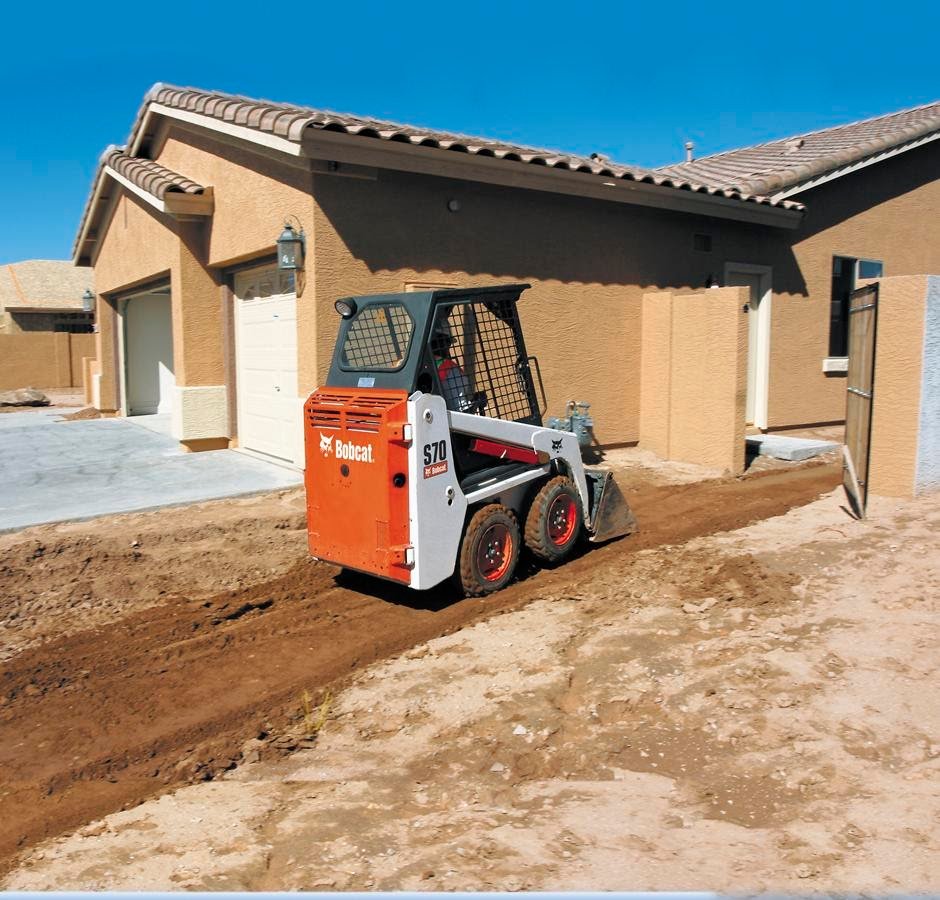 A bobcat loader on a construction site